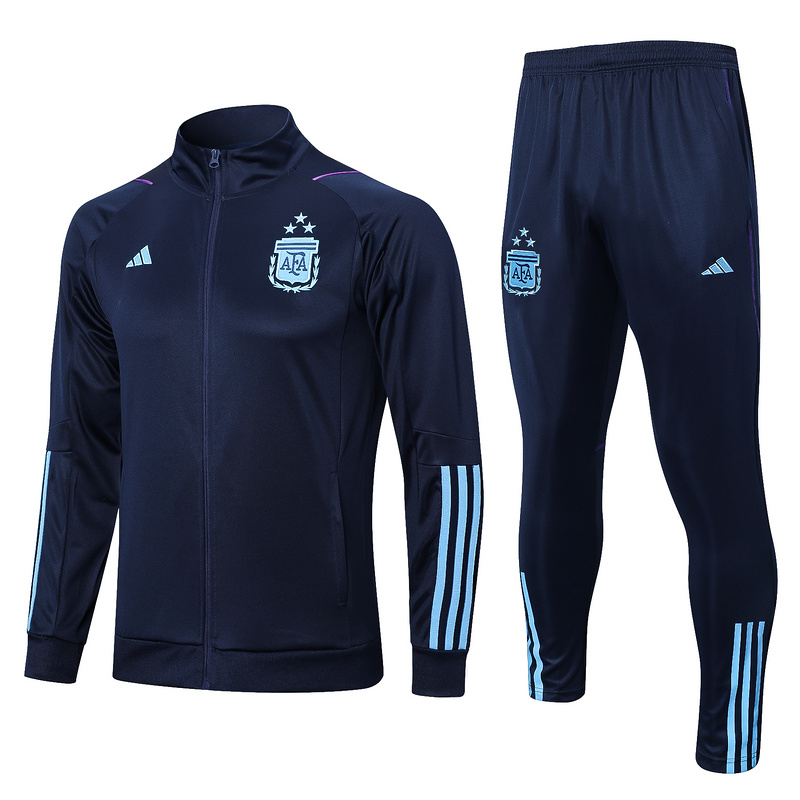 AAA Quality Argentina 22/23 Tracksuit - Navy Blue/Sky Blue